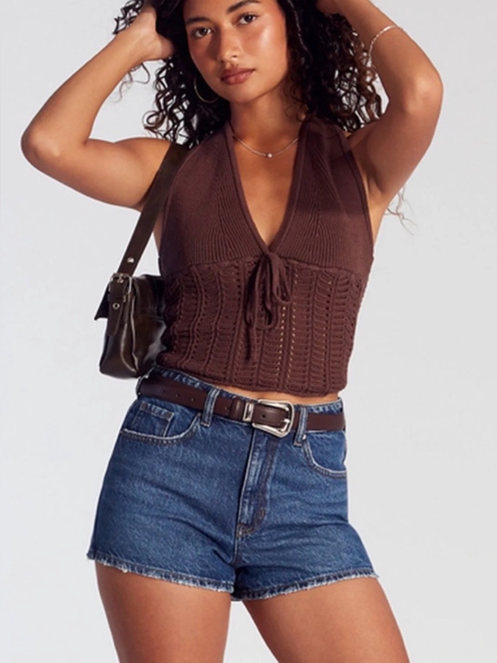 Pacsun High-Rise 90s Denim Mom Shorts in Indigo